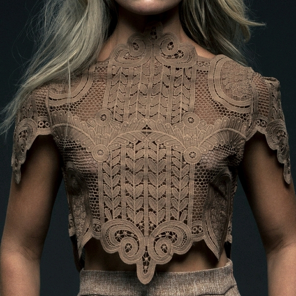 Beige Lace Top - Picture 2 of 2